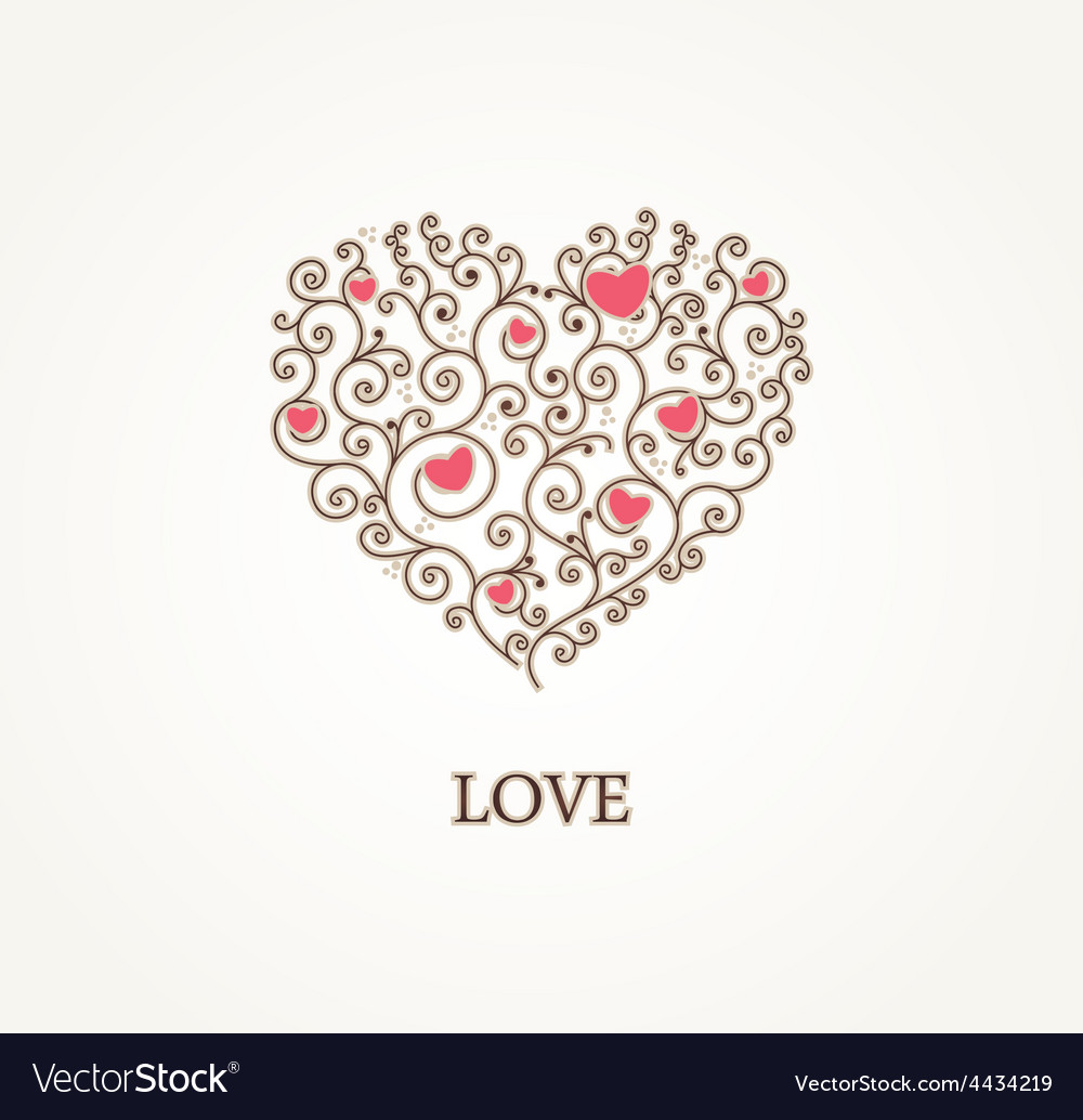 Greeting heart shape Royalty Free Vector Image