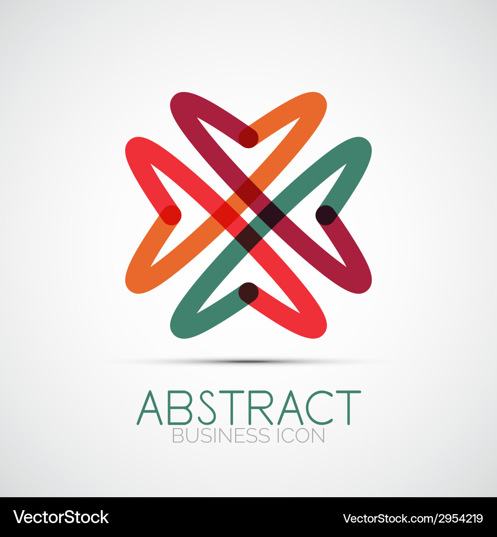 Line design loop logo Royalty Free Vector Image