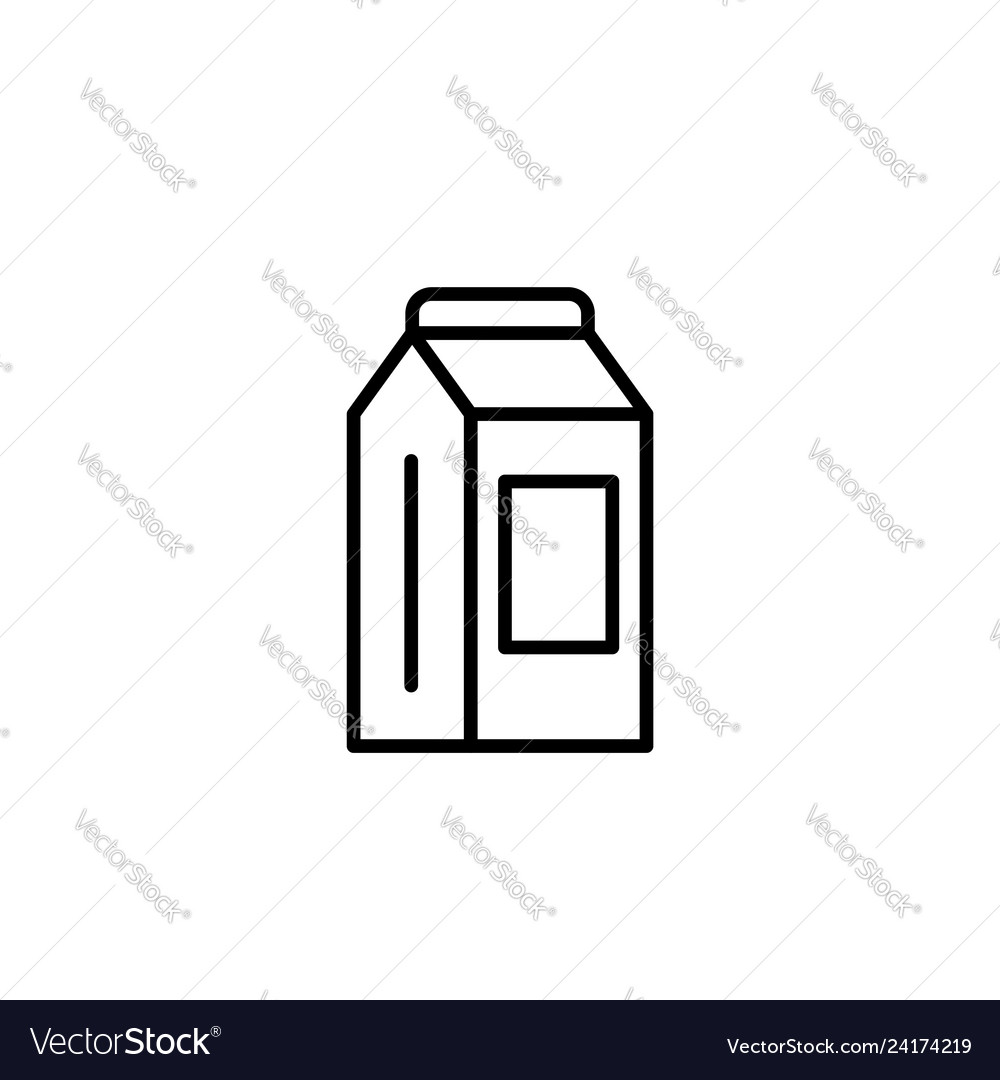 Milk carton box icon kitchen appliances Royalty Free Vector