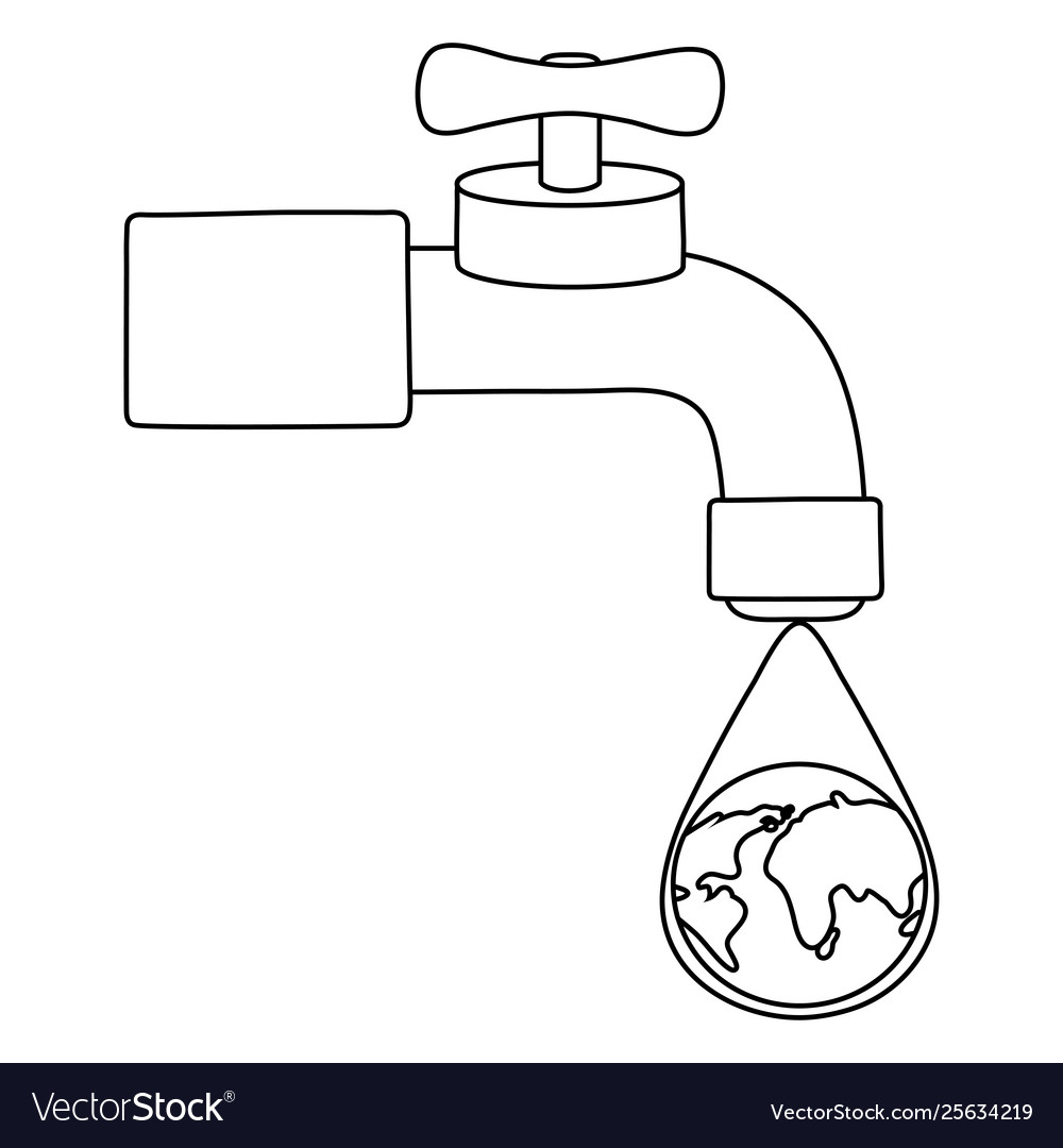 Water tap with drop design