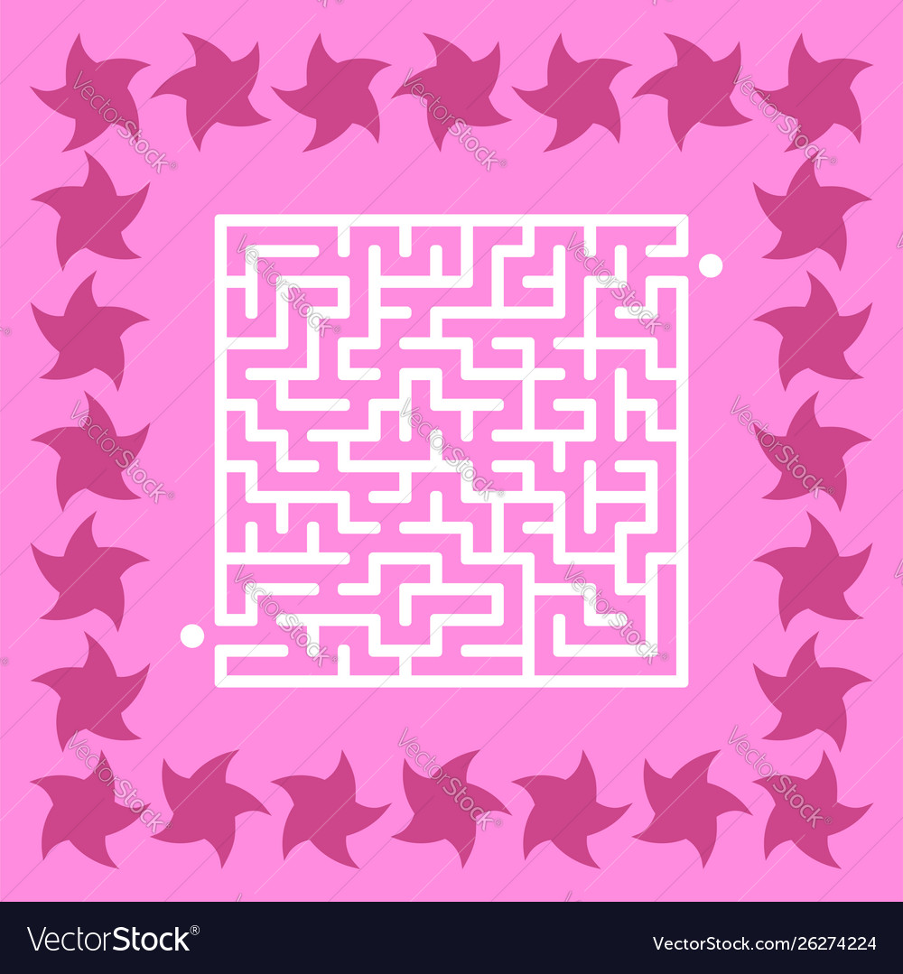 Abstract square maze game for kids puzzle Vector Image