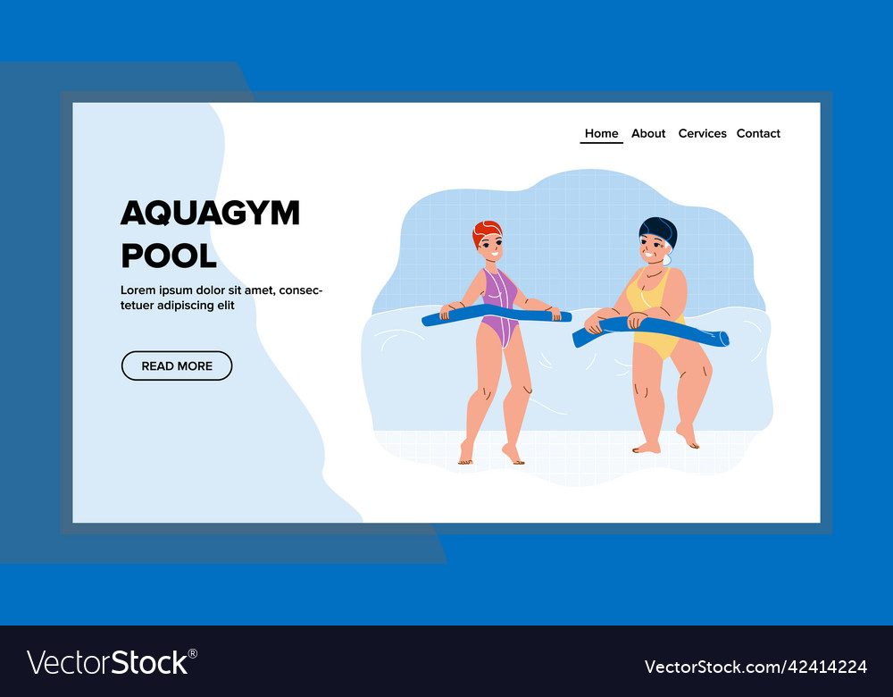 Aquagym pool for training body and wellness