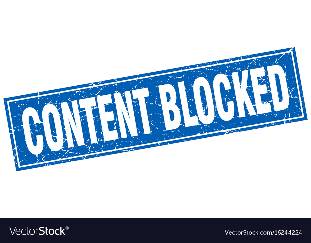 Content Blocked Square Stamp Royalty Free Vector Image