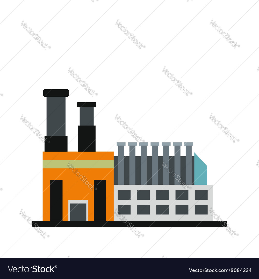 Factory building icon Royalty Free Vector Image