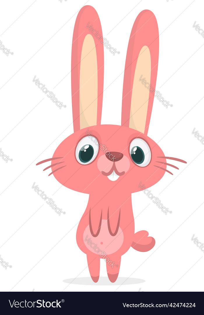 Happy cute bunny cartoon easter rabbit