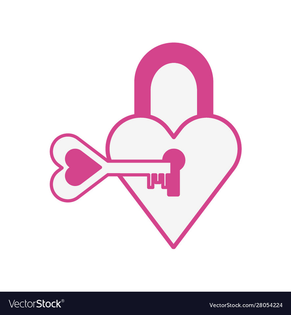 Happy valentines day heart padlock