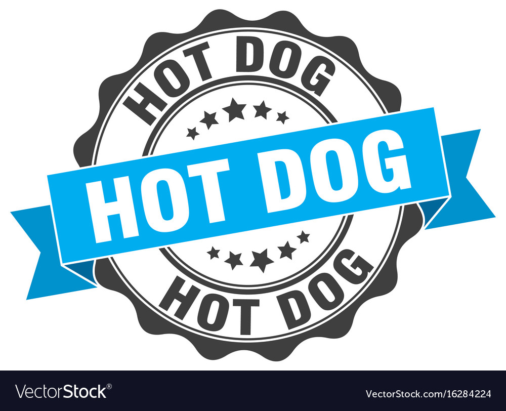 Hot dog stamp sign seal