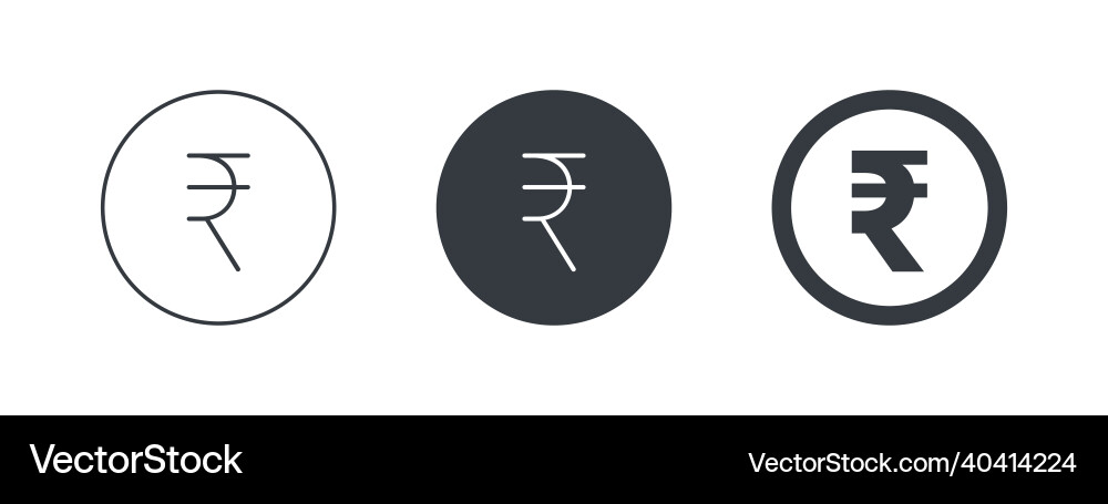 Sign of the indian rupee Royalty Free Vector Image