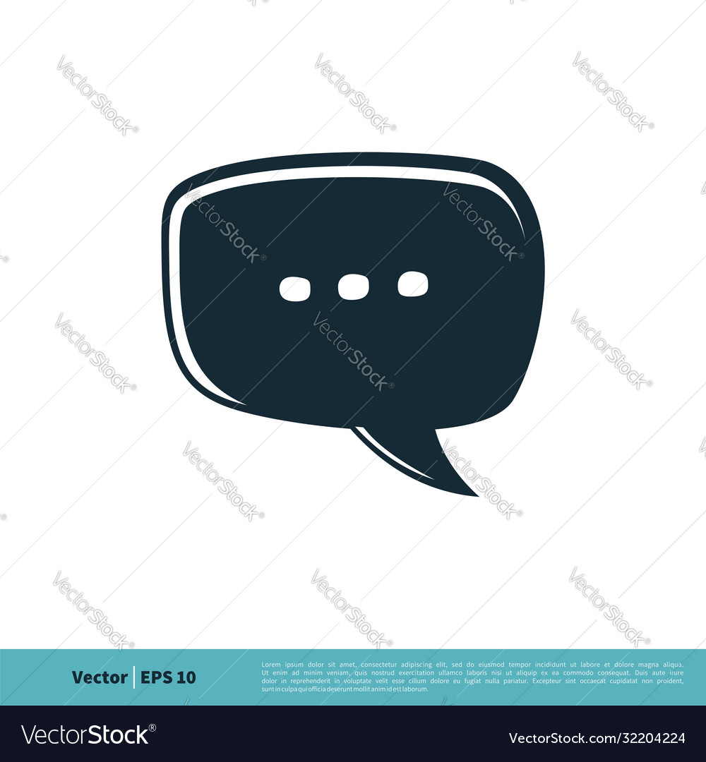 Speech bubble icon logo template design eps 10