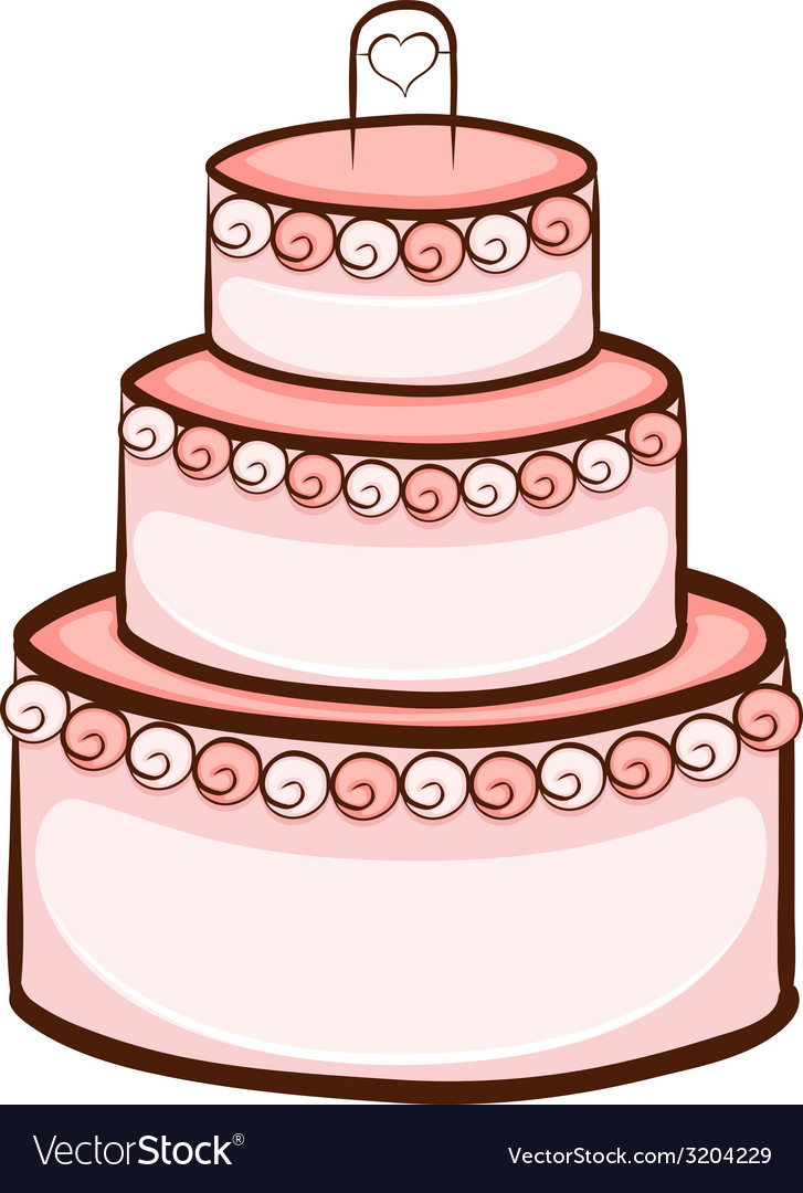 Download A simple drawing of a wedding cake Royalty Free Vector Image