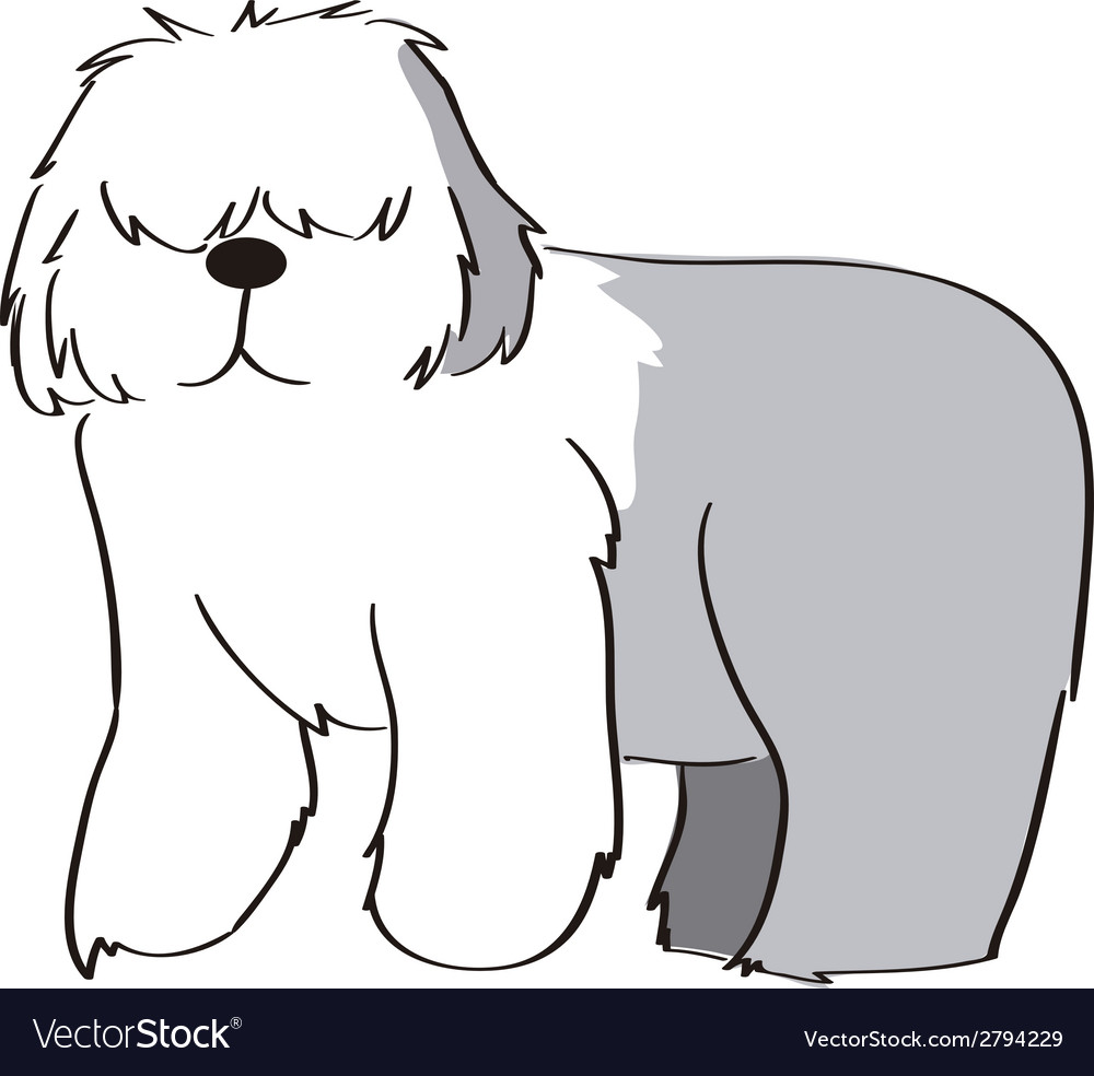 An isolated dog on a white background Royalty Free Vector