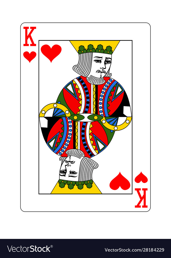 Beautiful card king hearts in classi