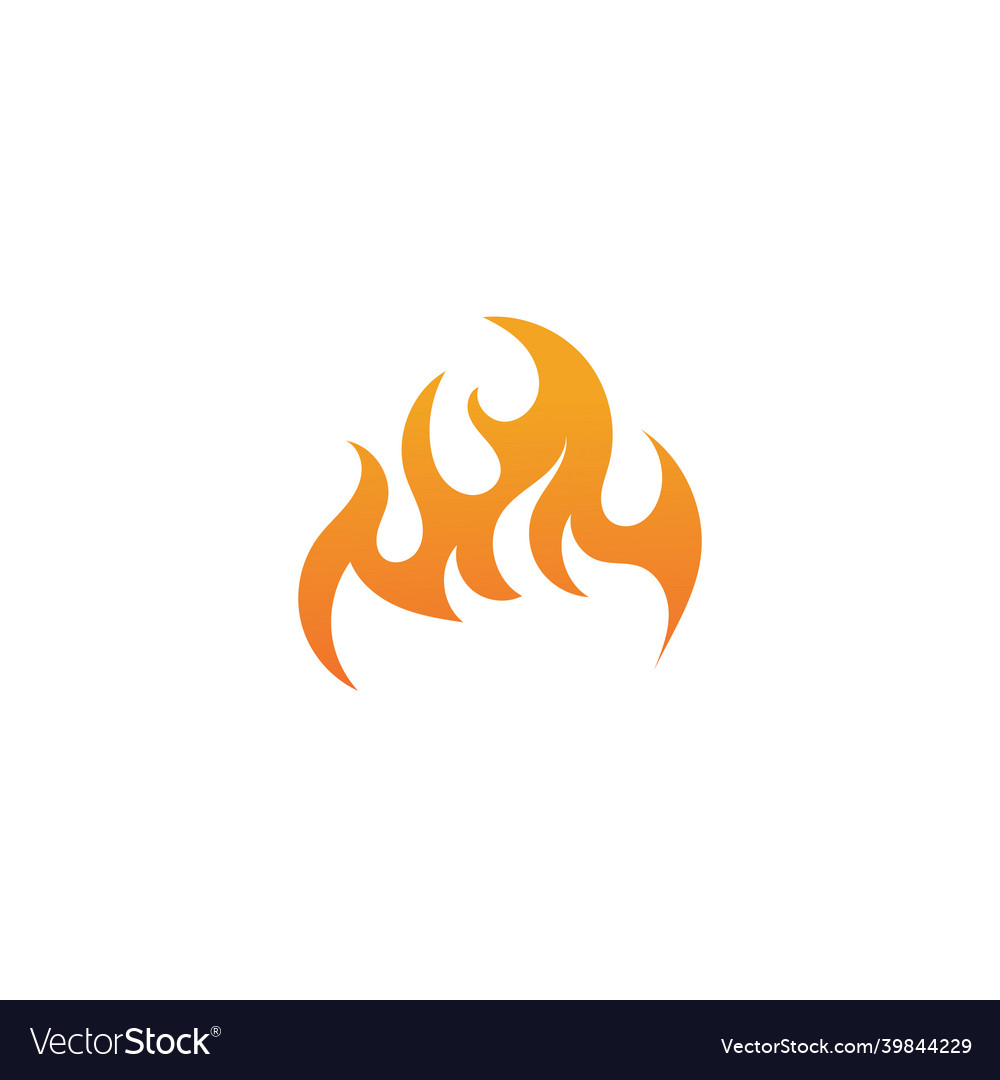 Fire flame design template Royalty Free Vector Image