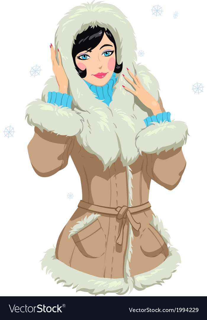 Girl in winter clothes