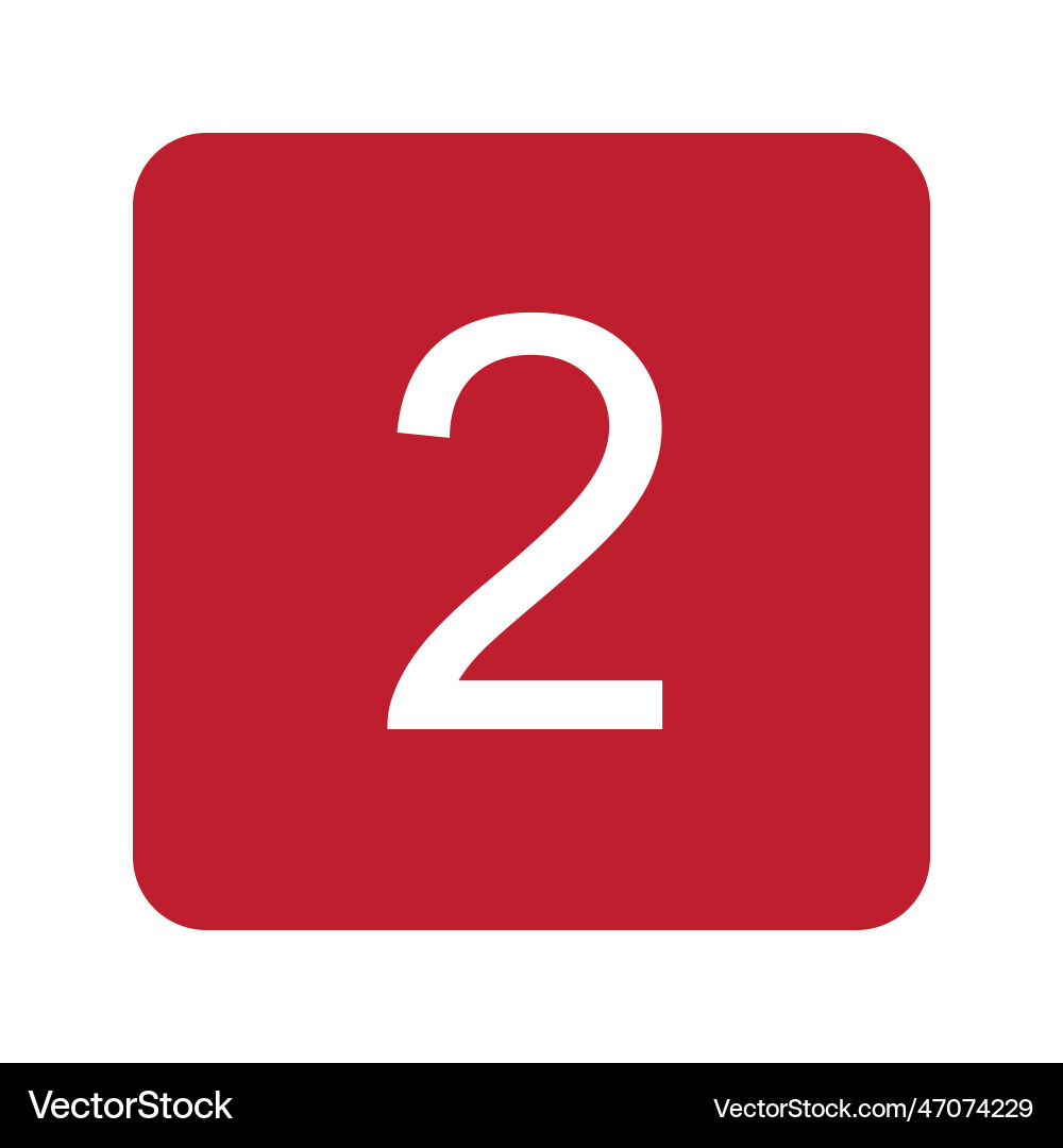 Keycap digit two icon image suitable Royalty Free Vector