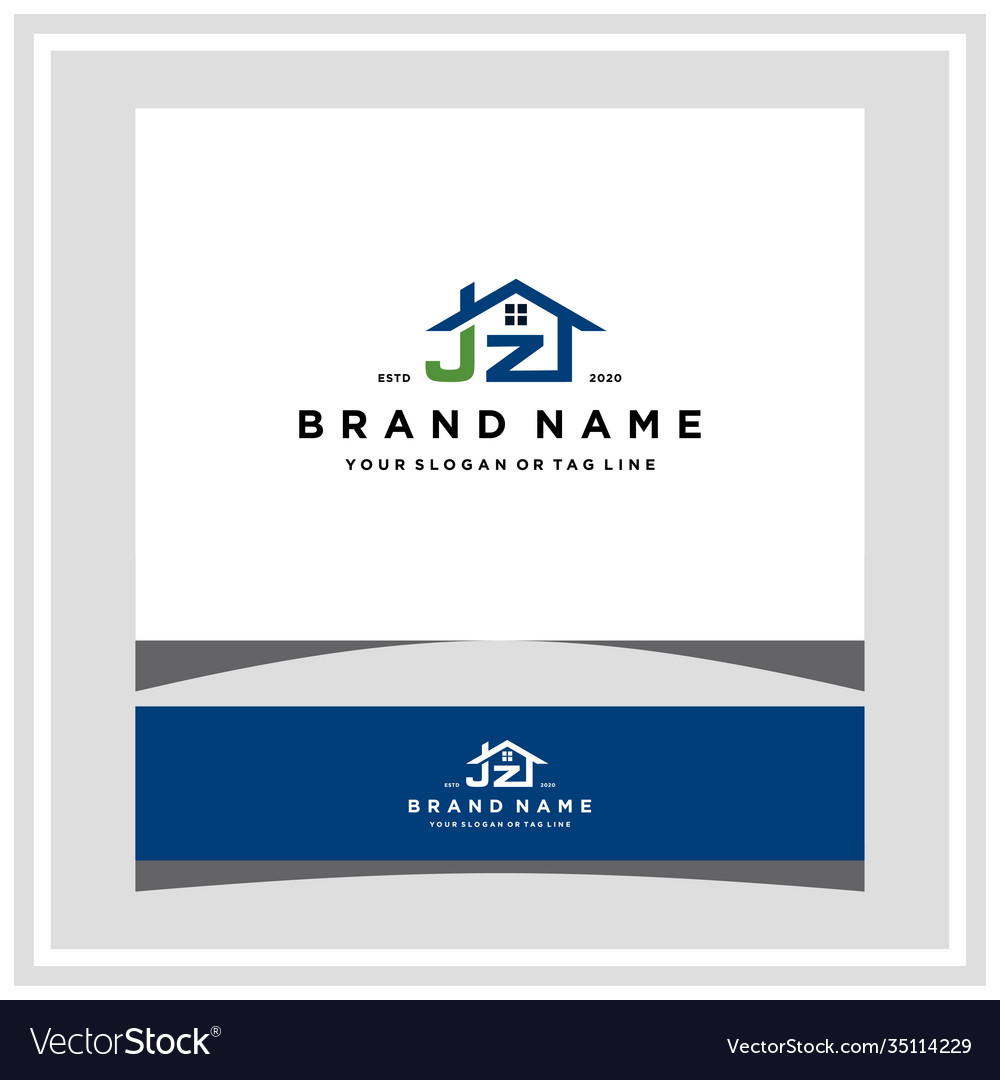 Letter jz home logo design