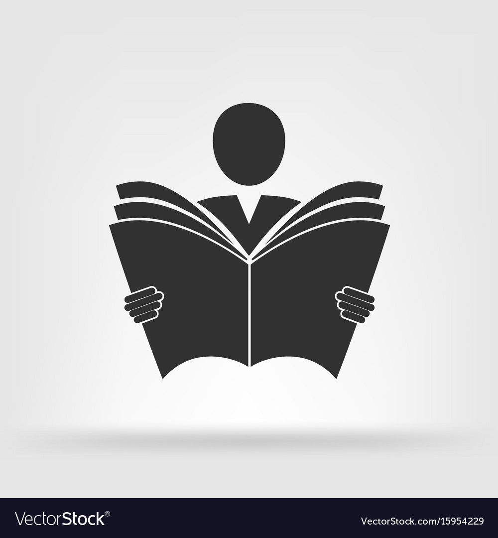 read book icon vector