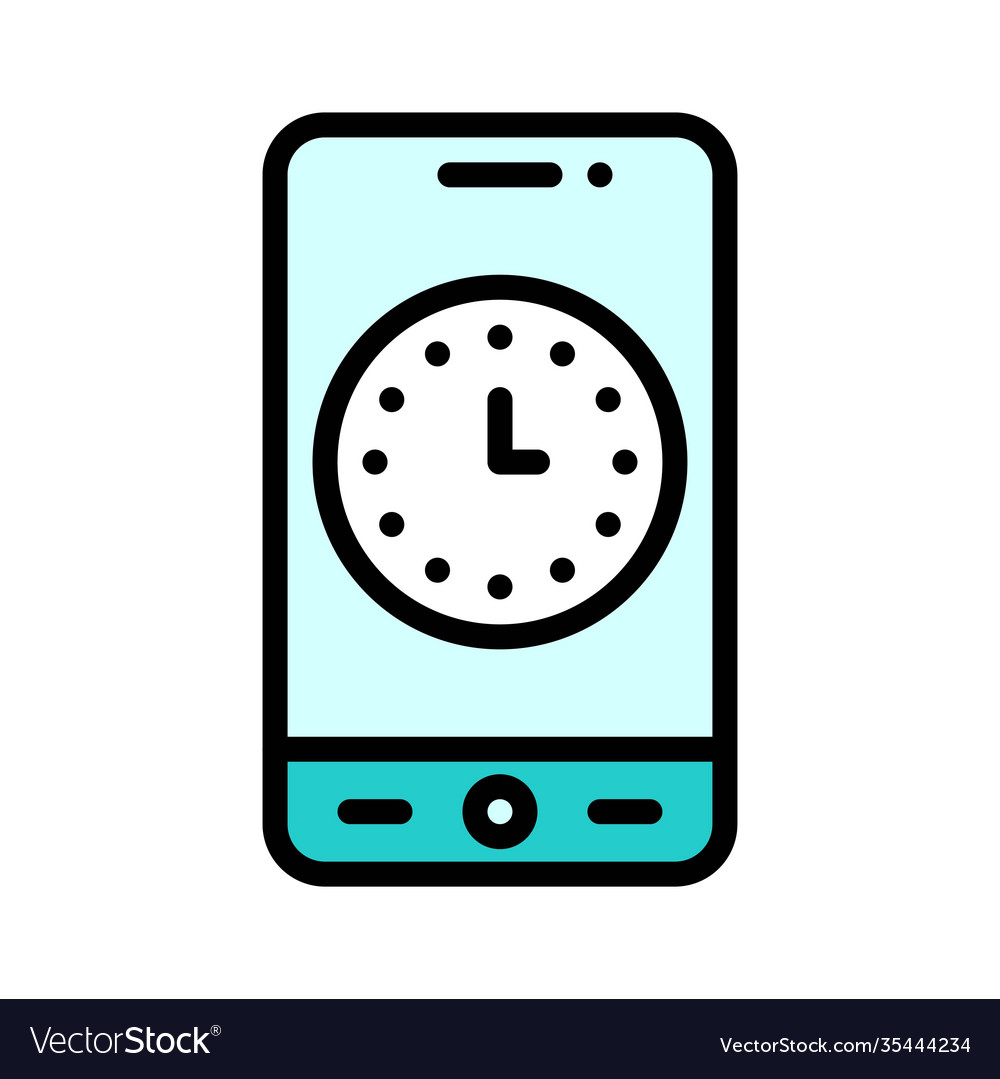 Uhr-App-Symbol mobile Anwendung