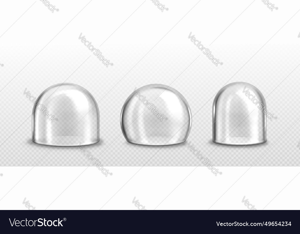 Glass hemisphere transparent dome Royalty Free Vector Image