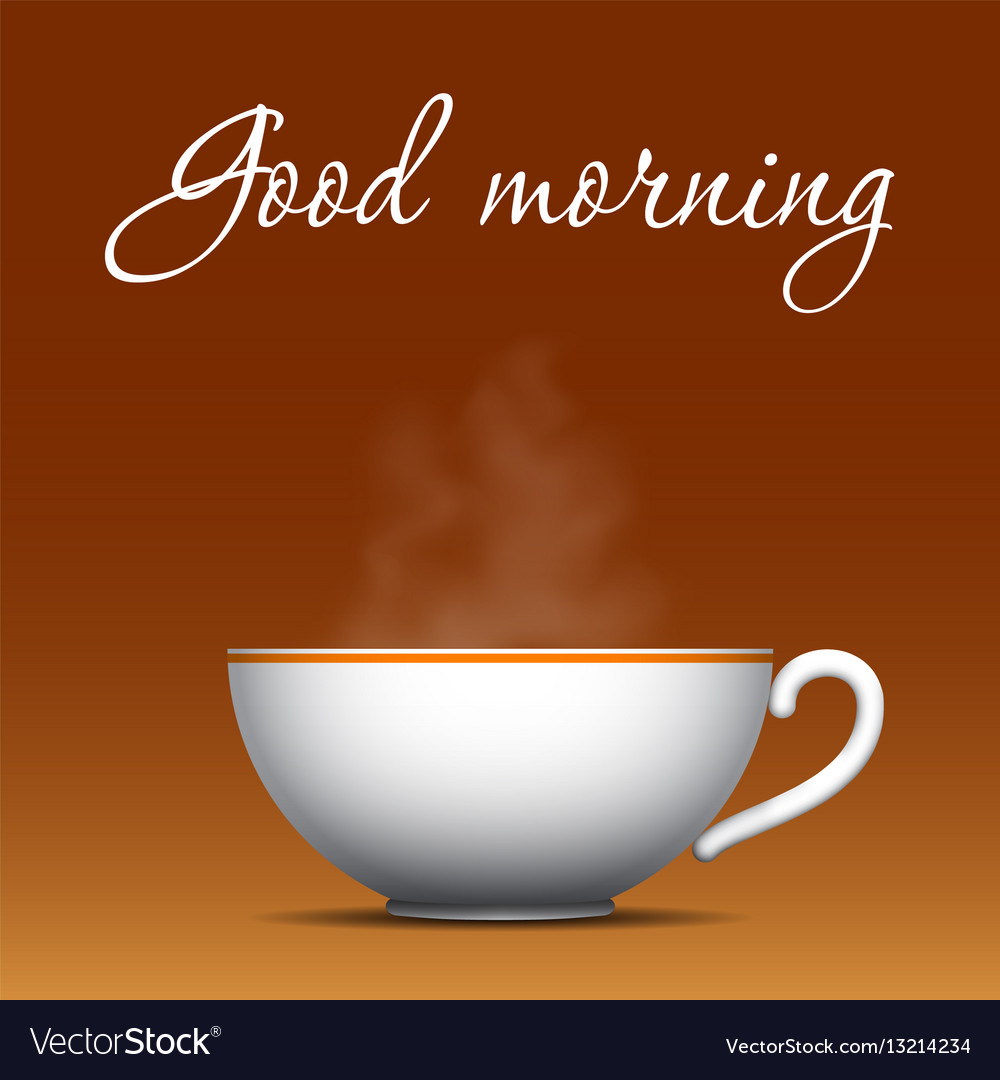 Good Morning Coffee Background Royalty Free Vector Image