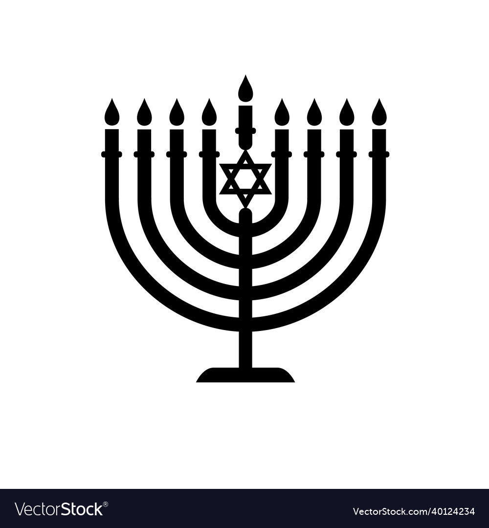 Hanukkah emblem with david star vector image Hanukkah emblem with david star