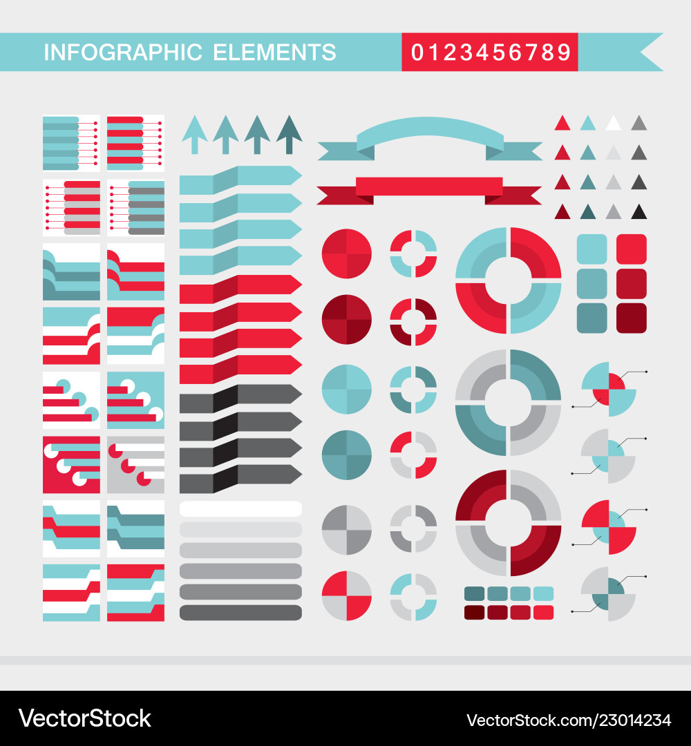 Infographic elements arrowssignsbars Royalty Free Vector