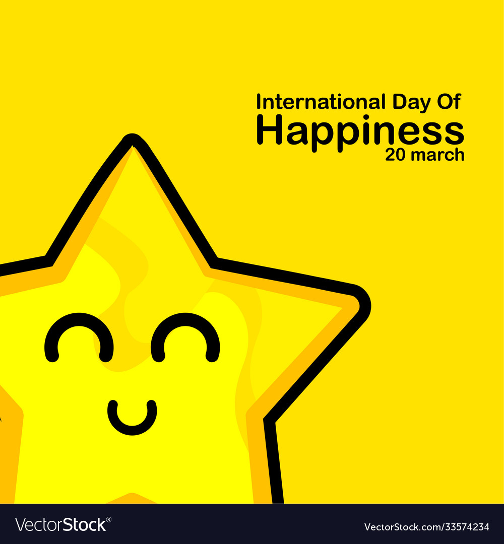 International day happiness template design Vector Image