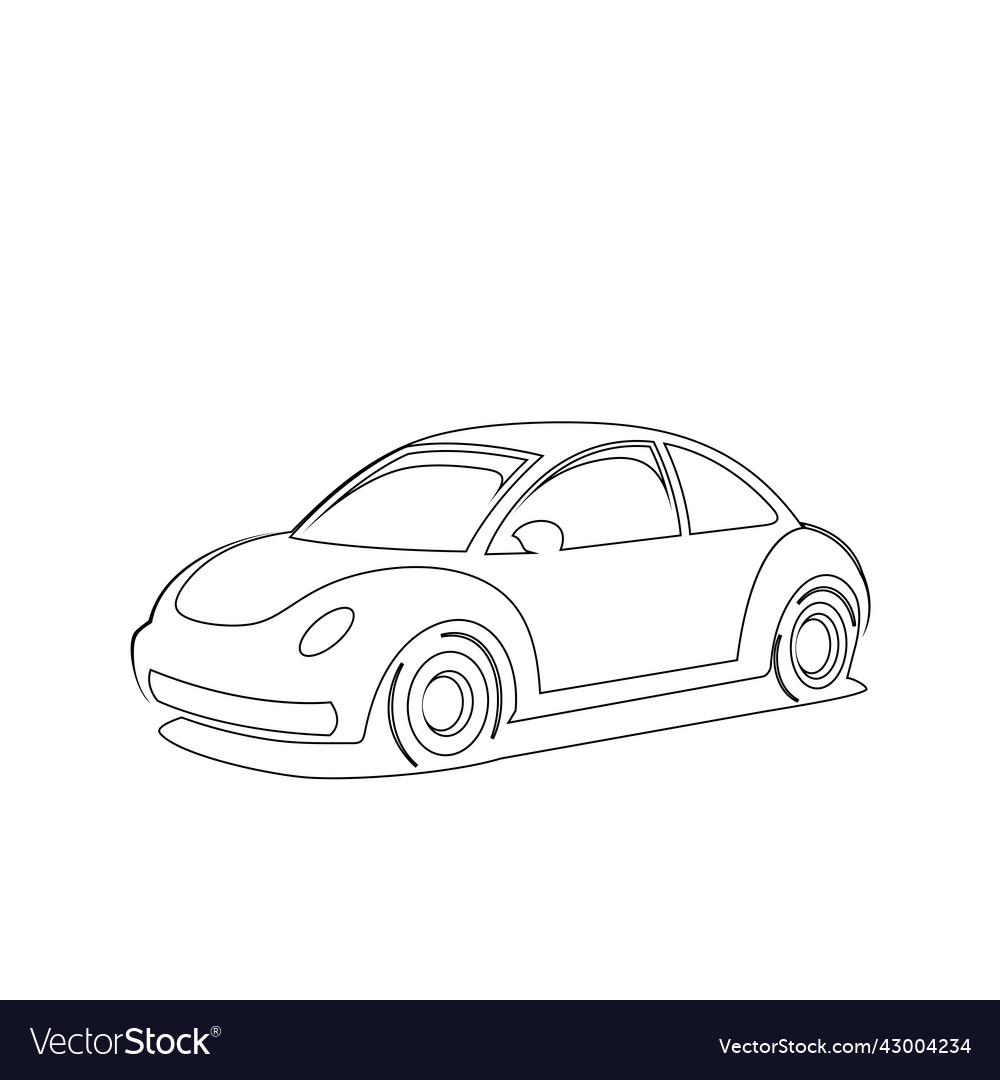 Logo design outline car icon