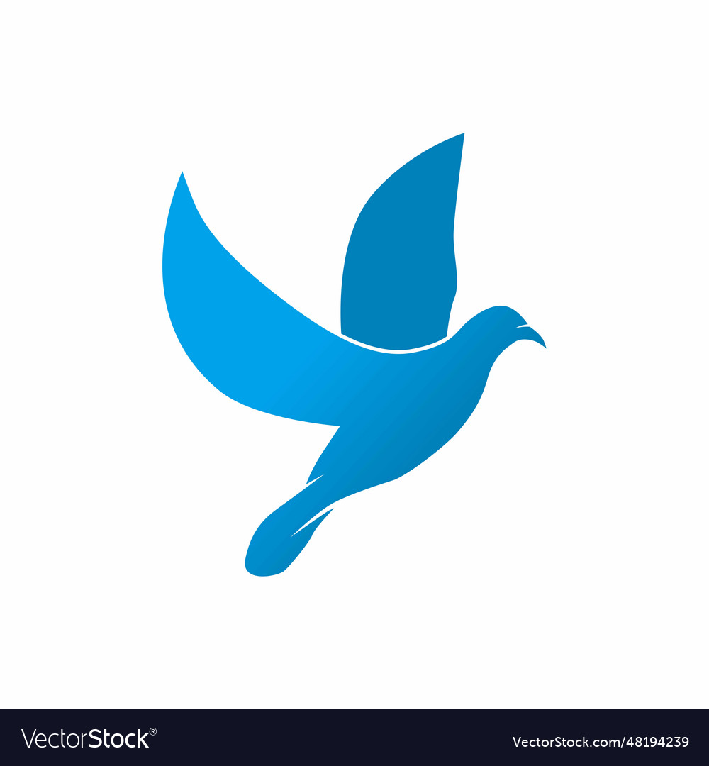 Blue bird logo Royalty Free Vector Image - VectorStock