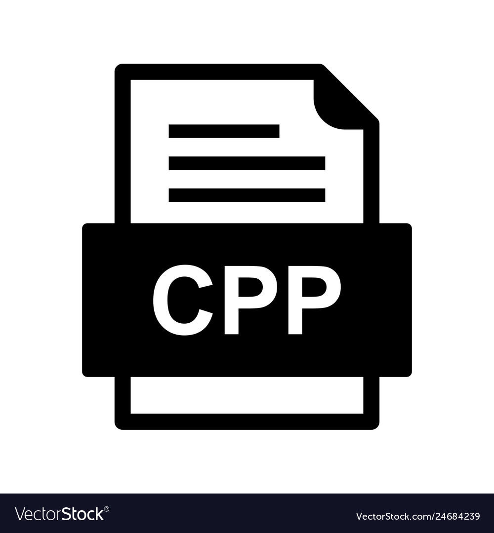Cpp file document icon Royalty Free Vector Image