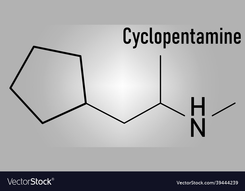 Cyclopentamine molecule skeletal formula