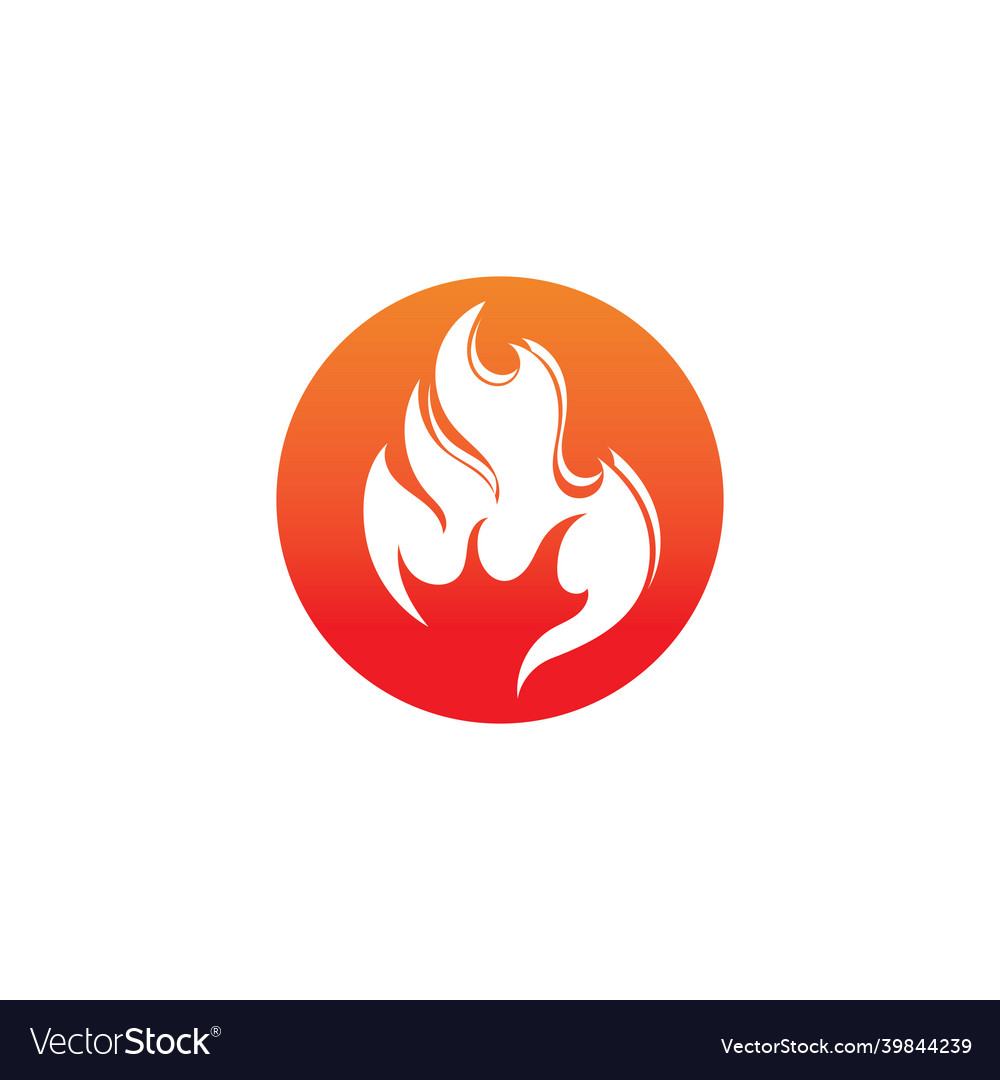 Fire flame design template Royalty Free Vector Image