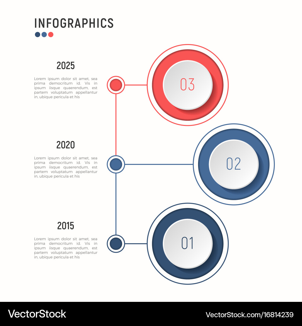 Infographic template for data visualization 3 Vector Image