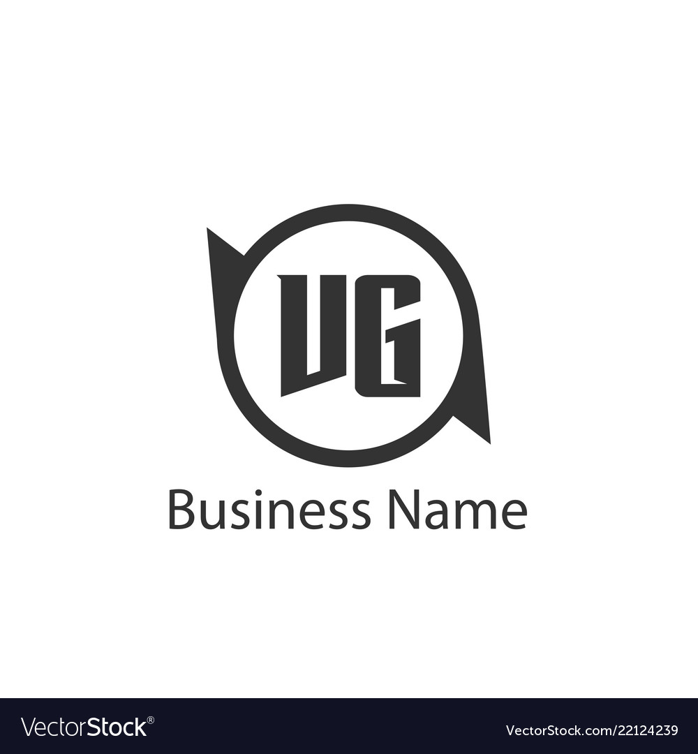 Initial letter vg logo template design