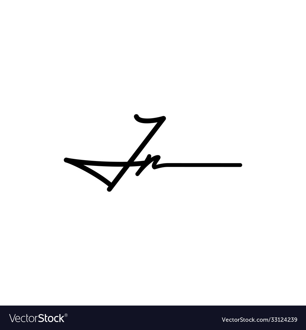 Letter jr signature logo template Royalty Free Vector Image