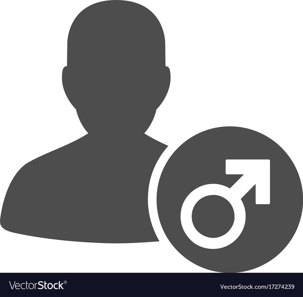 Male flat icon Royalty Free Vector Image - VectorStock