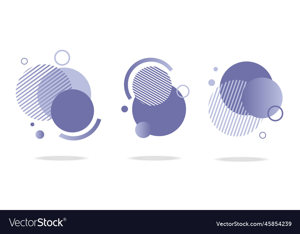 Set of round abstract badges icons or shapes Vector Image