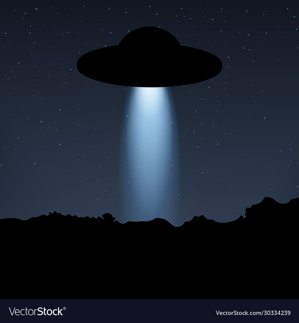 Ufo light beam Royalty Free Vector Image - VectorStock