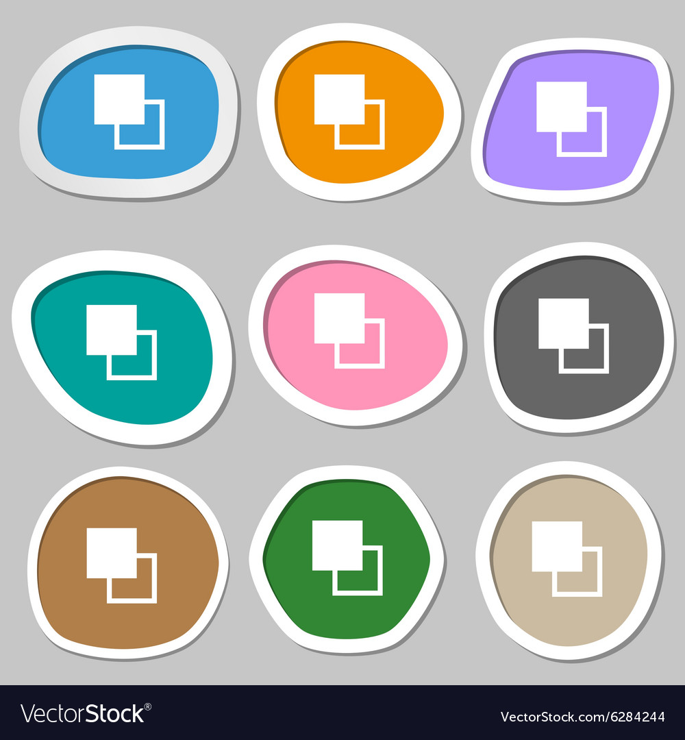 Active color toolbar icon symbols multicolored Vector Image