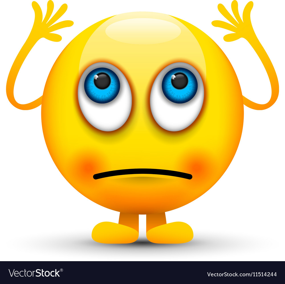 Rolling eyes emoji character Royalty Free Vector Image