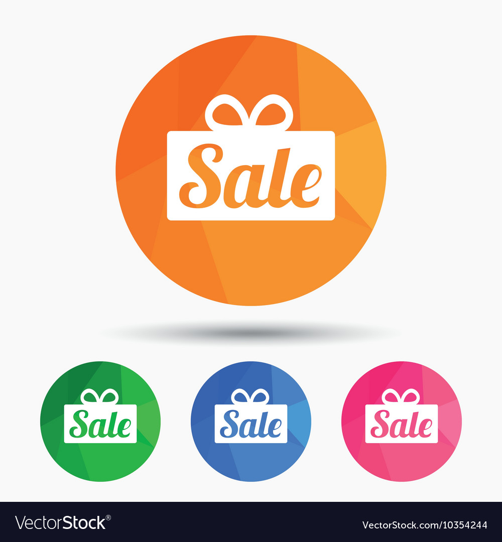 Sale gift sign icon special offer symbol