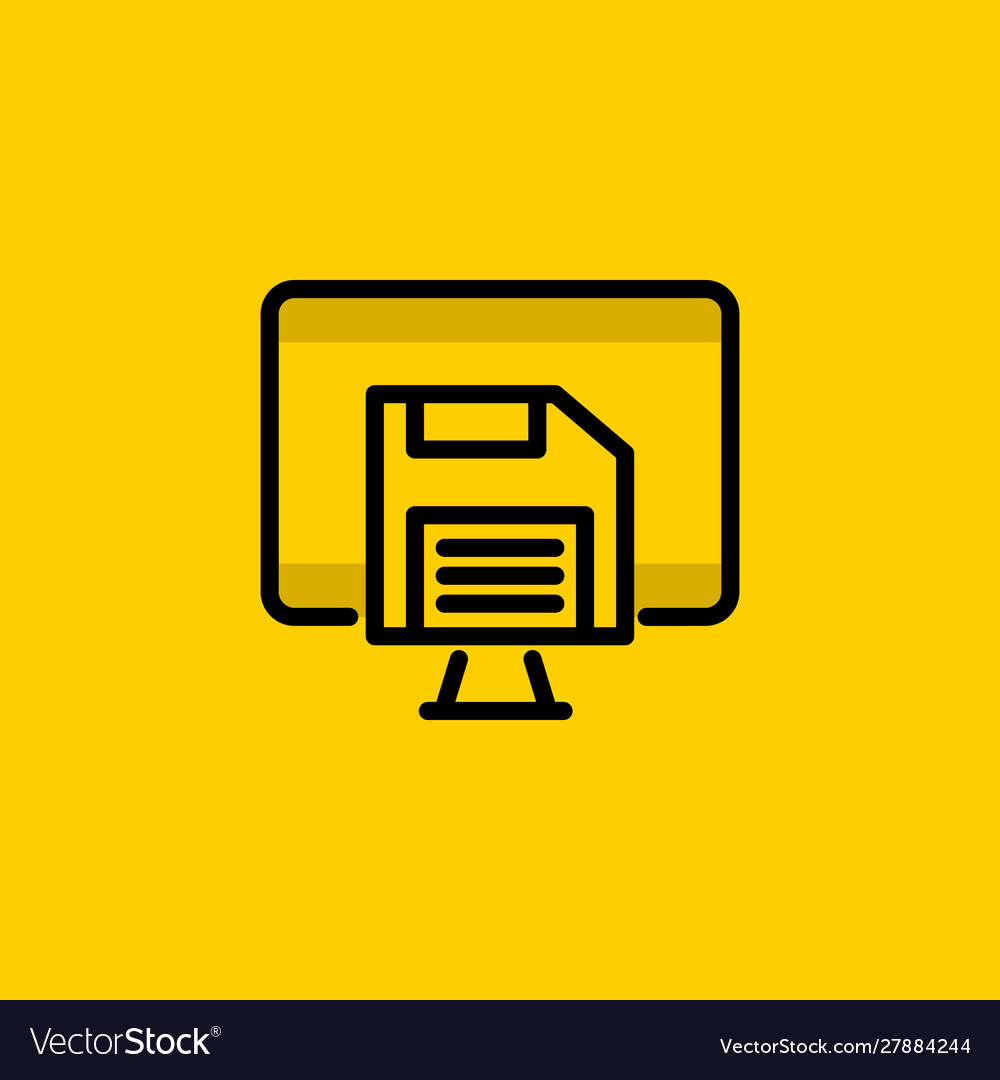 Save drive desktop drive disk floppy icon can Vector Image