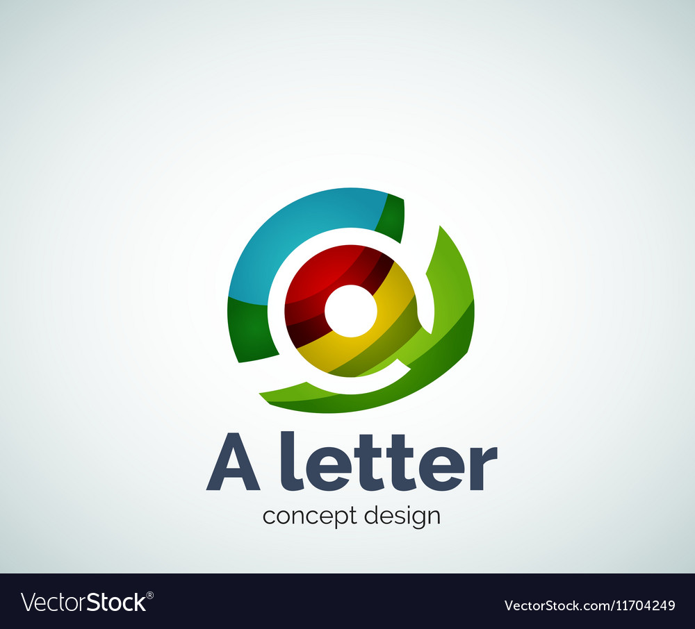 A letter concept logo template Royalty Free Vector Image