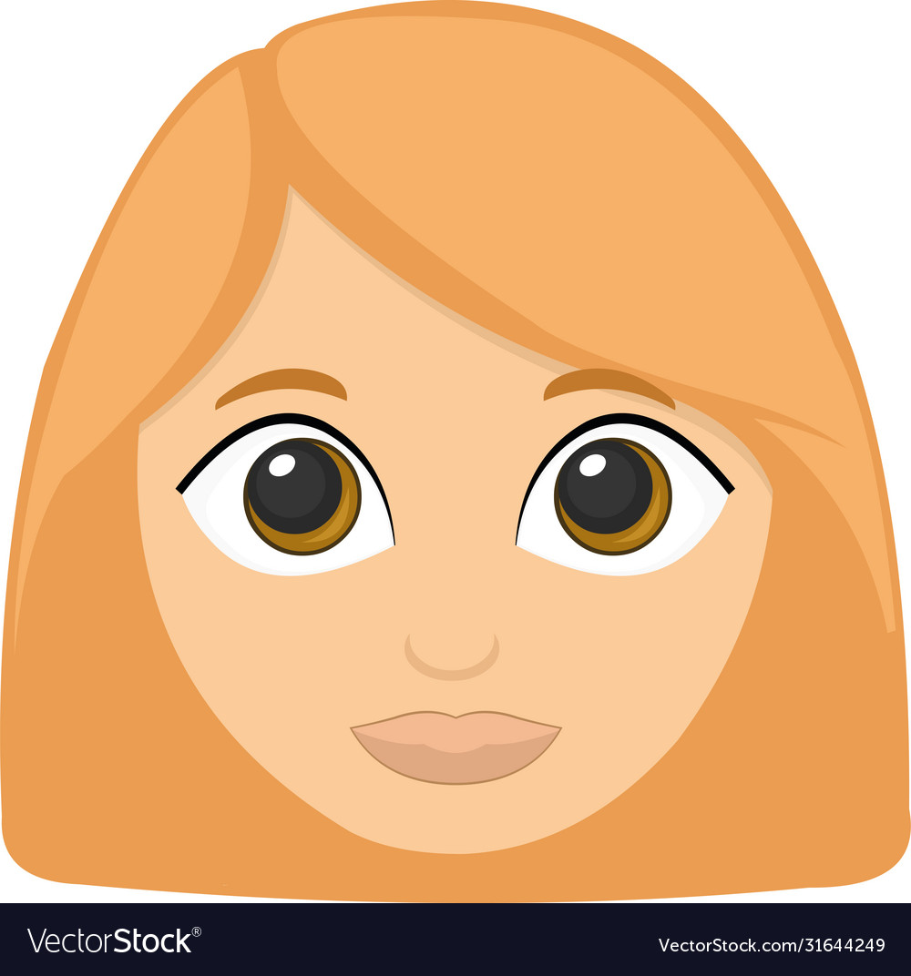 A Womans Face Cartoon Royalty Free Vector Image