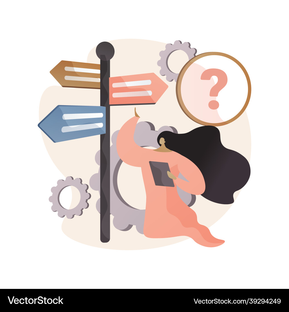 Decision making abstract concept Royalty Free Vector Image