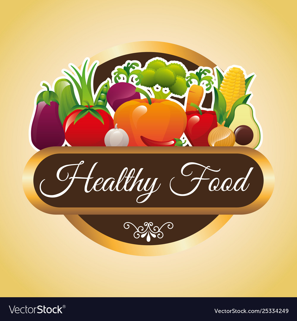 Healthy food design Royalty Free Vector Image - VectorStock