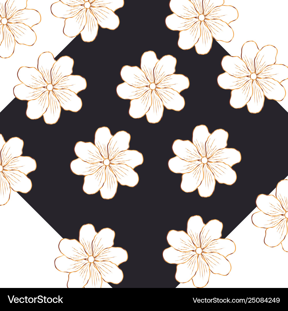 Pattern flowers isolated icon Royalty Free Vector Image
