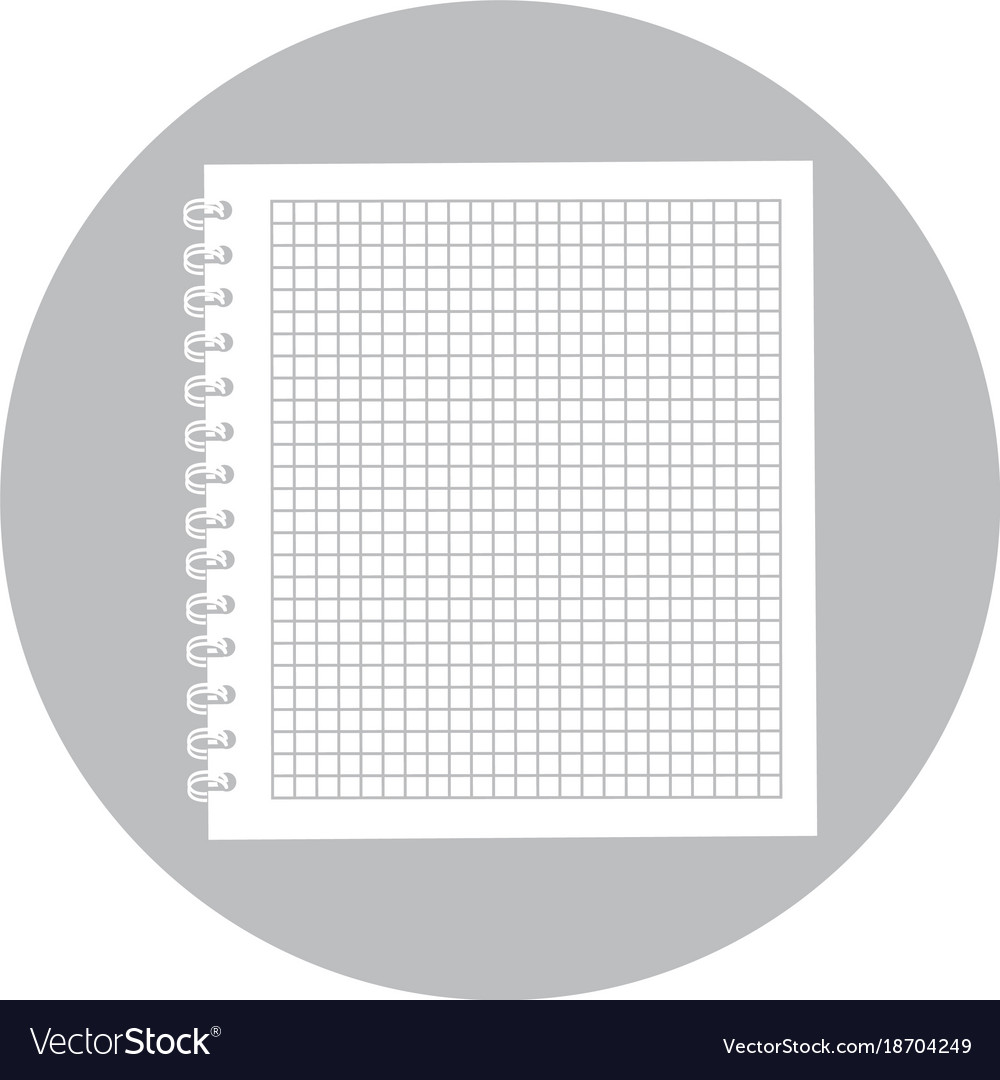 Round icon notebook cartoon