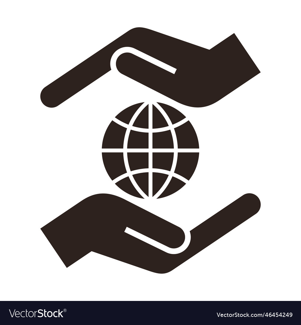 Save the world sign symbol for earth Royalty Free Vector