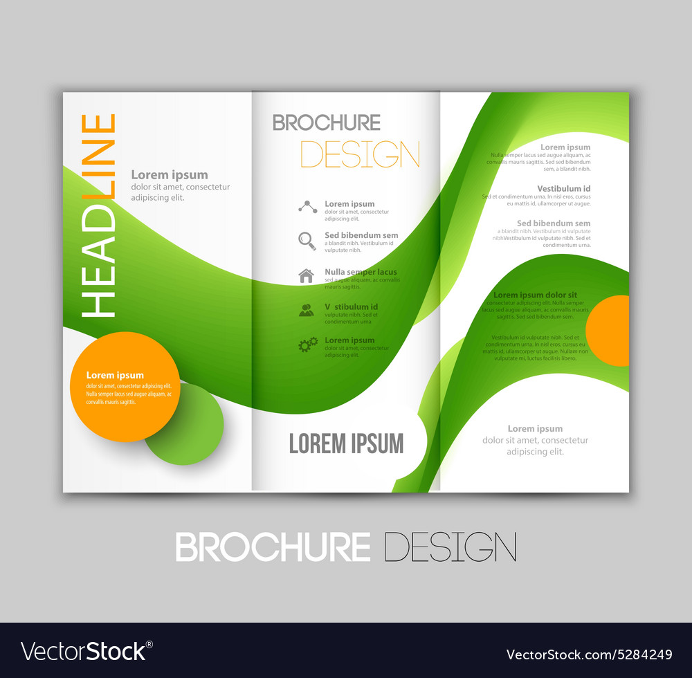 Template leaflet design Royalty Free Vector Image